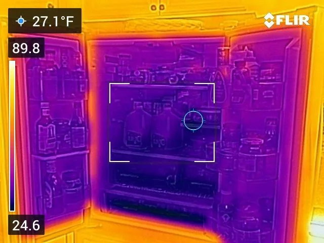 Inspection photo: imaging window temperature