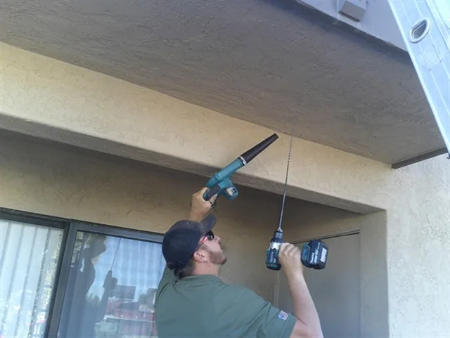Inspection photo: borescope access drilling