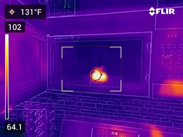 Inspection photo: electrical hot spot flir