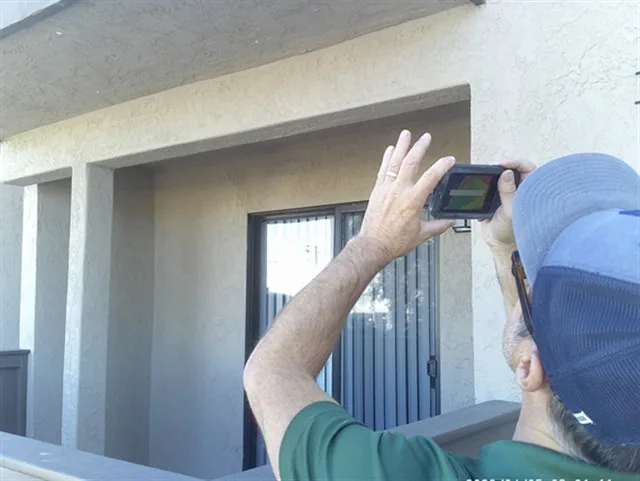 Inspection photo: infrared moisture scan