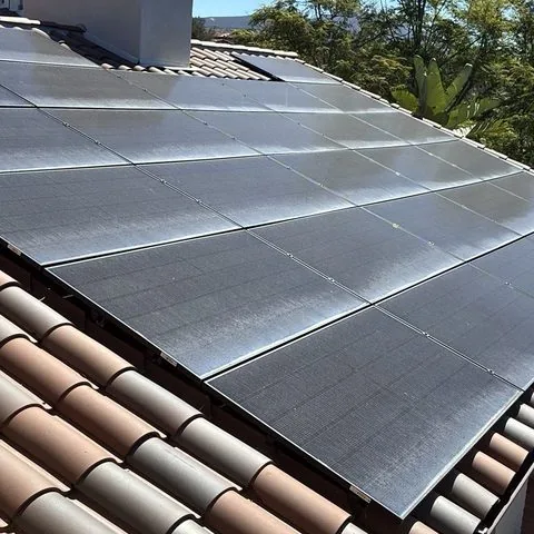 Roof and solar panels
